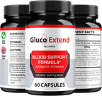 (3 Pack) Gluco Extend - Cápsulas para Apoyar Niveles Saludables, Ingredientes Naturales, Fórmula Avanzada, 180 Cápsulas para 3 Meses