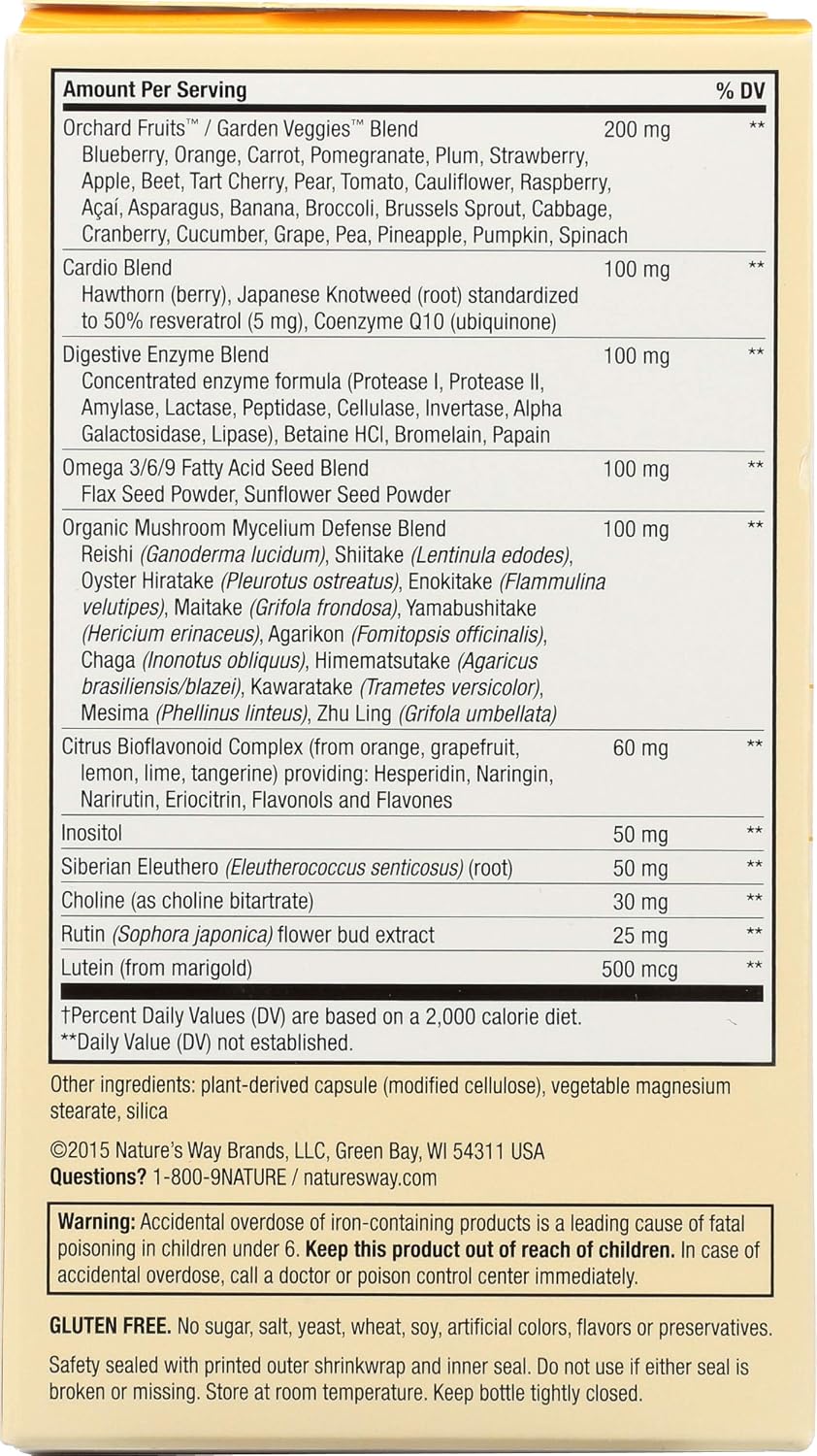 Nature's Way Alive! Max 6 Daily Multi-Vitamin - 90 Cápsulas Veganas
