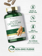 Carlyle Uña de Gato Cápsulas 1000mg | 180 Cápsulas | Uncaria Tomentosa | No OGM, Sin Gluten