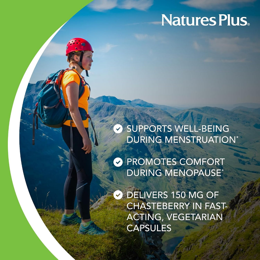NaturesPlus Herbal Actives Sauzgatillo - 60 Cápsulas - Apoyo al Bienestar Menstrual y Salud Reproductiva - Vegano, Sin Gluten