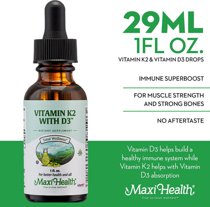 Maxi Health Gotas Líquidas de Vitamina D3 con K2 (MK-7) - 30 ml – Image 4