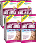 Applied Nutrition Longer Stronger Hair & Nails - Cápsulas Líquidas de Biotina, Sílice y Colágeno (Pack de 4, 240 Cápsulas - 120 Dosis)