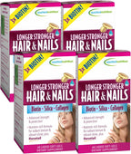 Applied Nutrition Cabello y Uñas Fuertes – 60 Cápsulas Blandas Líquidas (Pack de 6) – Biotina, Silicio y Colágeno