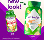vitafusion Extra Strength Power C Gominolas de Vitamina C, Sabor Cítrico Tropical, 92 unidades