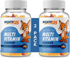 Mighty Fox Vitamins Gominolas Multivitamínicas para Niños - Vegano, Sin Gluten, 500 Gominolas (5 Envases de 100)