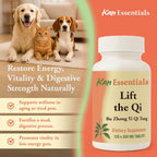 Kan Herb Company Lift the Qi – Mezcla herbal china tradicional para perros y gatos, 120 comprimidos
