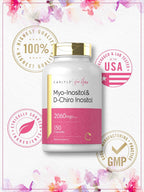 Carlyle Myo-Inositol & D-Chiro Inositol 2060mg | 150 Cápsulas | No-GMO, Sin Gluten