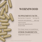 Wormwood 120 Cápsulas | Suplemento Herbal de Ajenjo (Artemisia Absinthium) de Alta Potencia