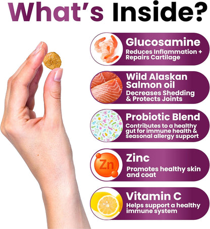 Grateful Pawz Multivitamínico Masticable 11 – Prebiótico inulina: fibra que alimenta las bacterias beneficiosas – Image 3
