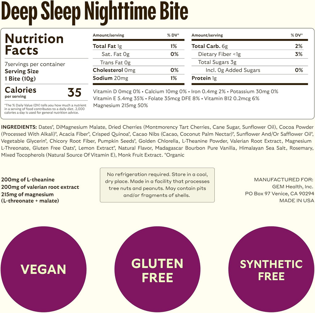 GEM Bite Complete Routine Variety Pack con Multivitamínico Diario, Calma y Ayuda para Dormir