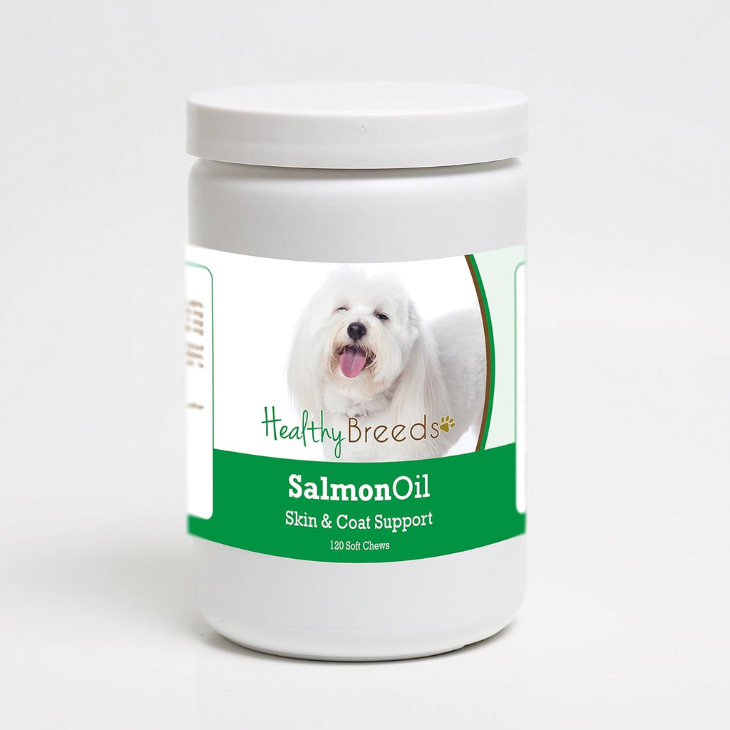 Healthy Breeds Coton de Tulear Golosinas Blandas de Aceite de Salmón 120 Unidades