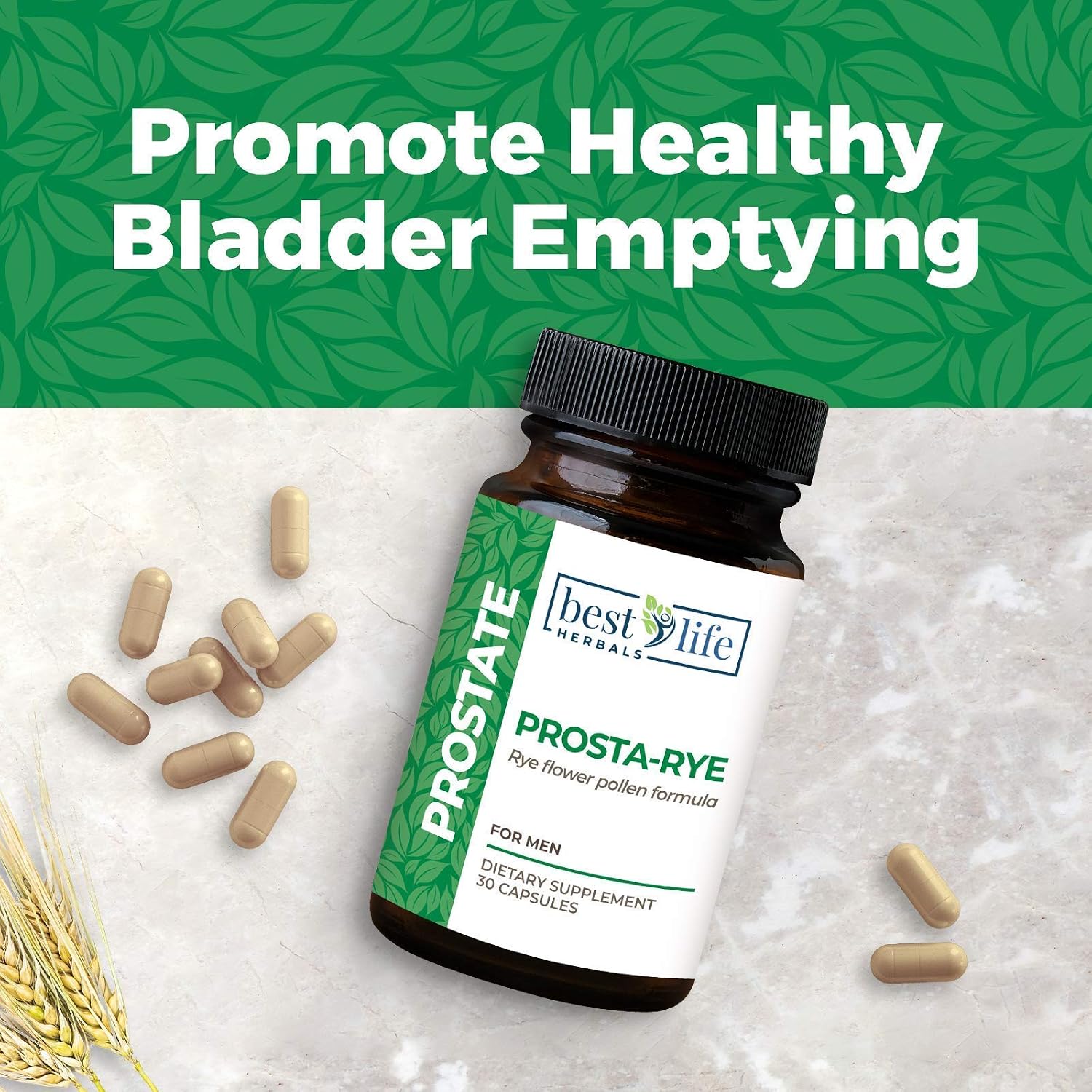 Prosta-Rye - Natural Prostate Supplement (4 bottles, 120 capsules)