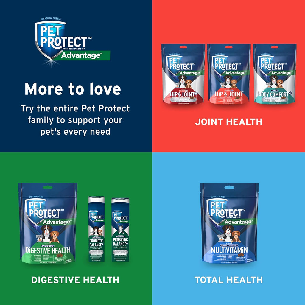 Pet Protect Multivitamínico para Perros, Masticables Blandos Formulados por Veterinarios, Sabor a Pollo (120 unidades)
