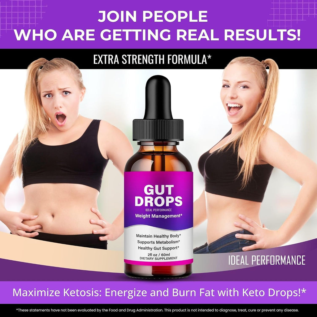 Gut Drops - Complemento Alimenticio Líquido Natural, Máxima Potencia (1 Envase)