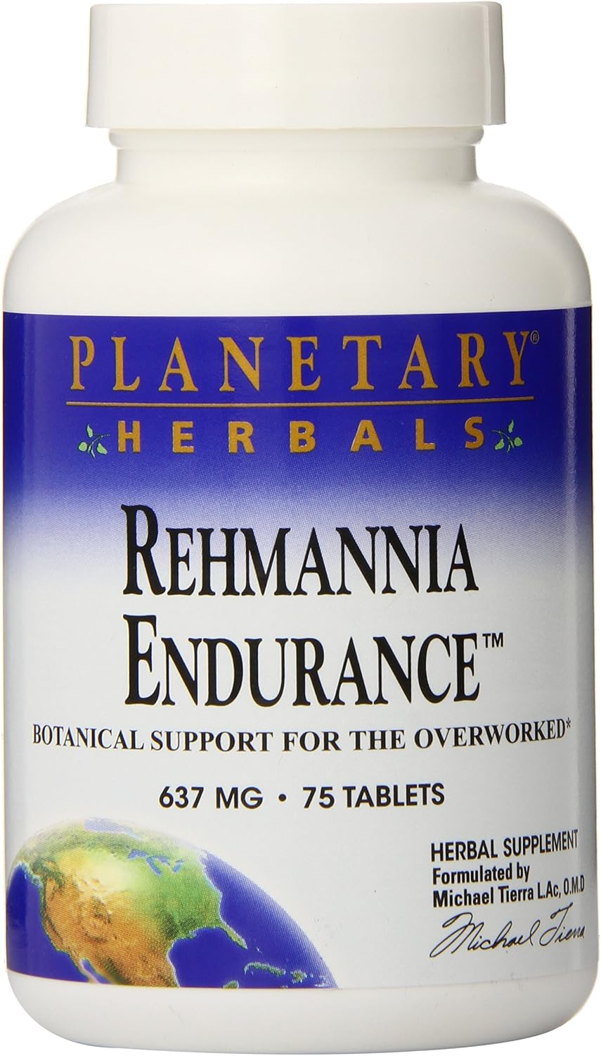 Planetary Herbals Rehmannia Endurance Comprimidos, 75 Comprimidos