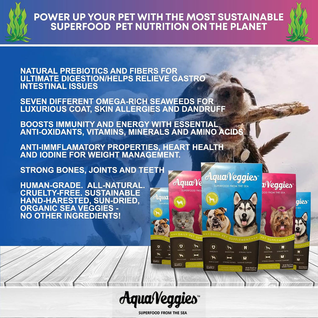 Superalimento Marino para Mascotas - 30 Sobres Diarios (75g) - Multivitamínico para Perros y Gatos Pequeños