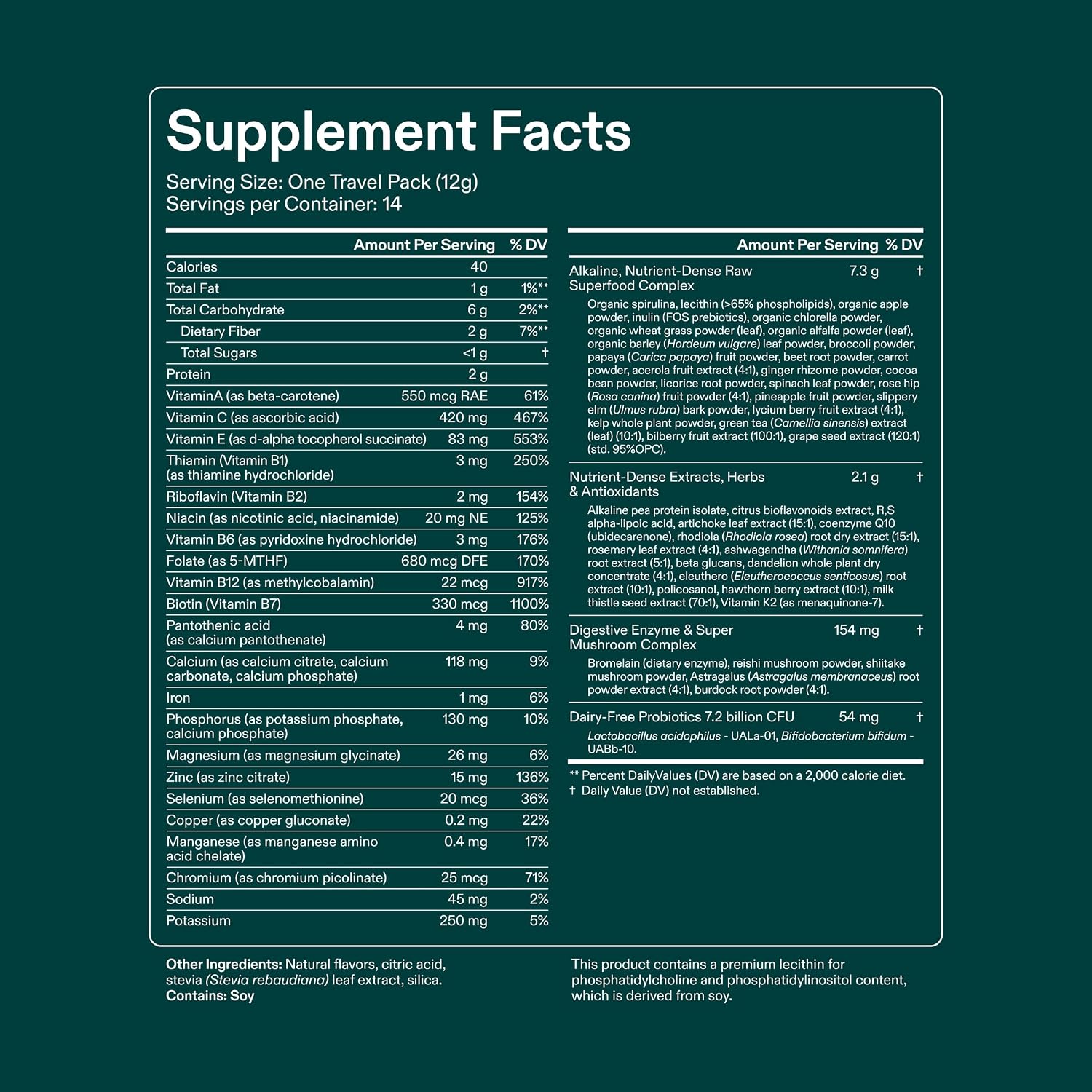 AG1 Greens Powder Supplement – Pack de 2, Fórmula Clásica (30 raciones por bolsa)