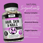 Kaya Naturals Biotina con Vitaminas para Cabello, Piel y Uñas