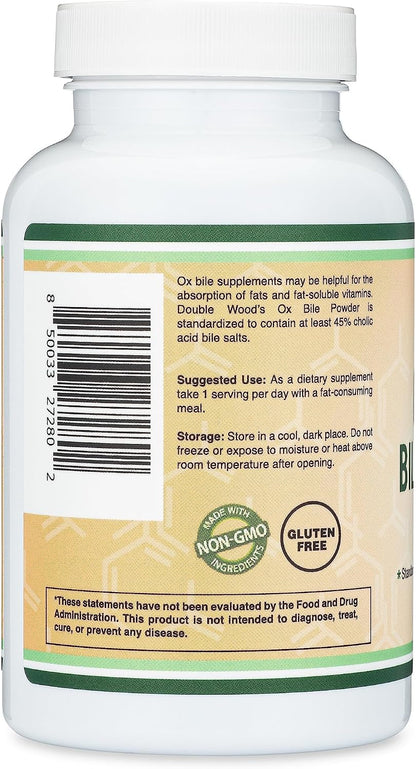 Ox Bile 1000mg - Suplemento de Sales Biliares para Personas sin Vesícula | 120 Cápsulas – Image 4