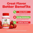 MARYRUTH'S Organic Vitamin D3 + B12 Gummies for Ages 4+ | Bone Health | Immune Support | Energy Metabolism | Cognitive Function | Vegan | Non-GMO | Gluten Free | 60 Servings | 2 Month Supply
