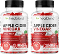 healblend Gomitas de Vinagre de Manzana con Vitamina B12, Remolacha y Granada - 120 Gomitas (2 Paquetes)