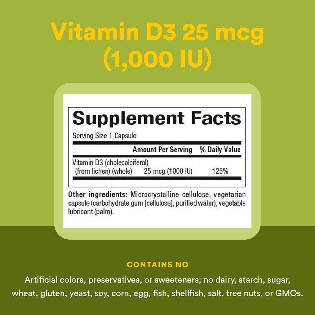 Natural Factors Whole Earth & Sea Vitamina D3 - 125 mcg, 90 Cápsulas Vegetarianas