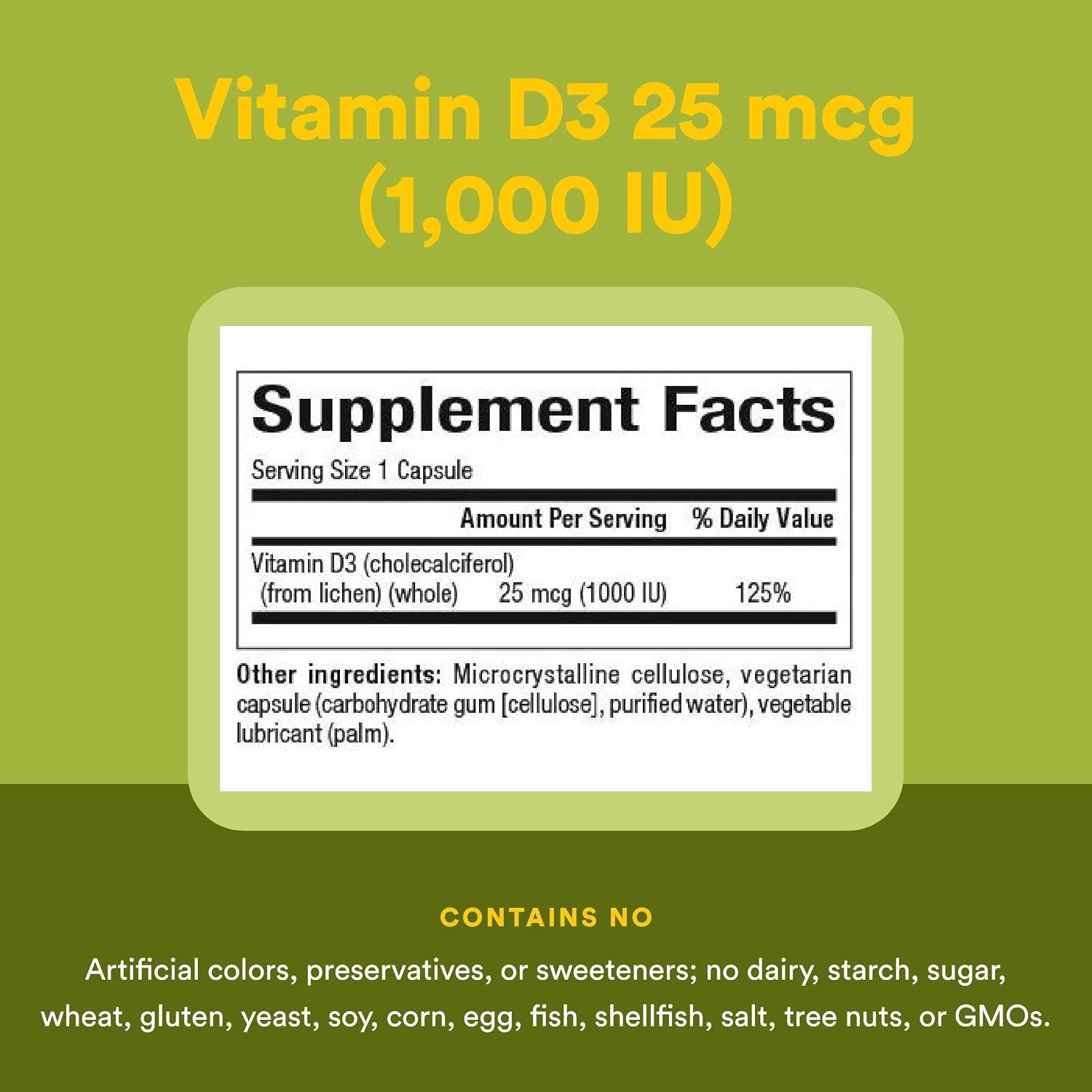 Natural Factors Whole Earth & Sea Vitamina D3 - 125 mcg, 90 Cápsulas Vegetarianas
