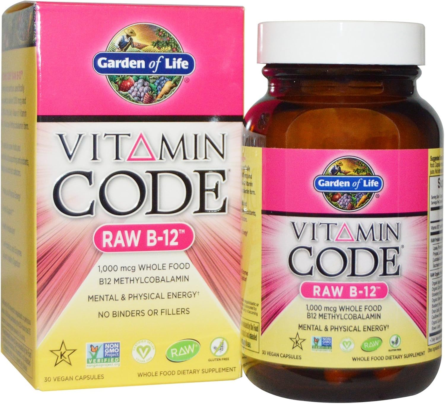 Garden of Life Vitamin Code RAW B12 - 1000 mcg, 30 Cápsulas Vegetarianas