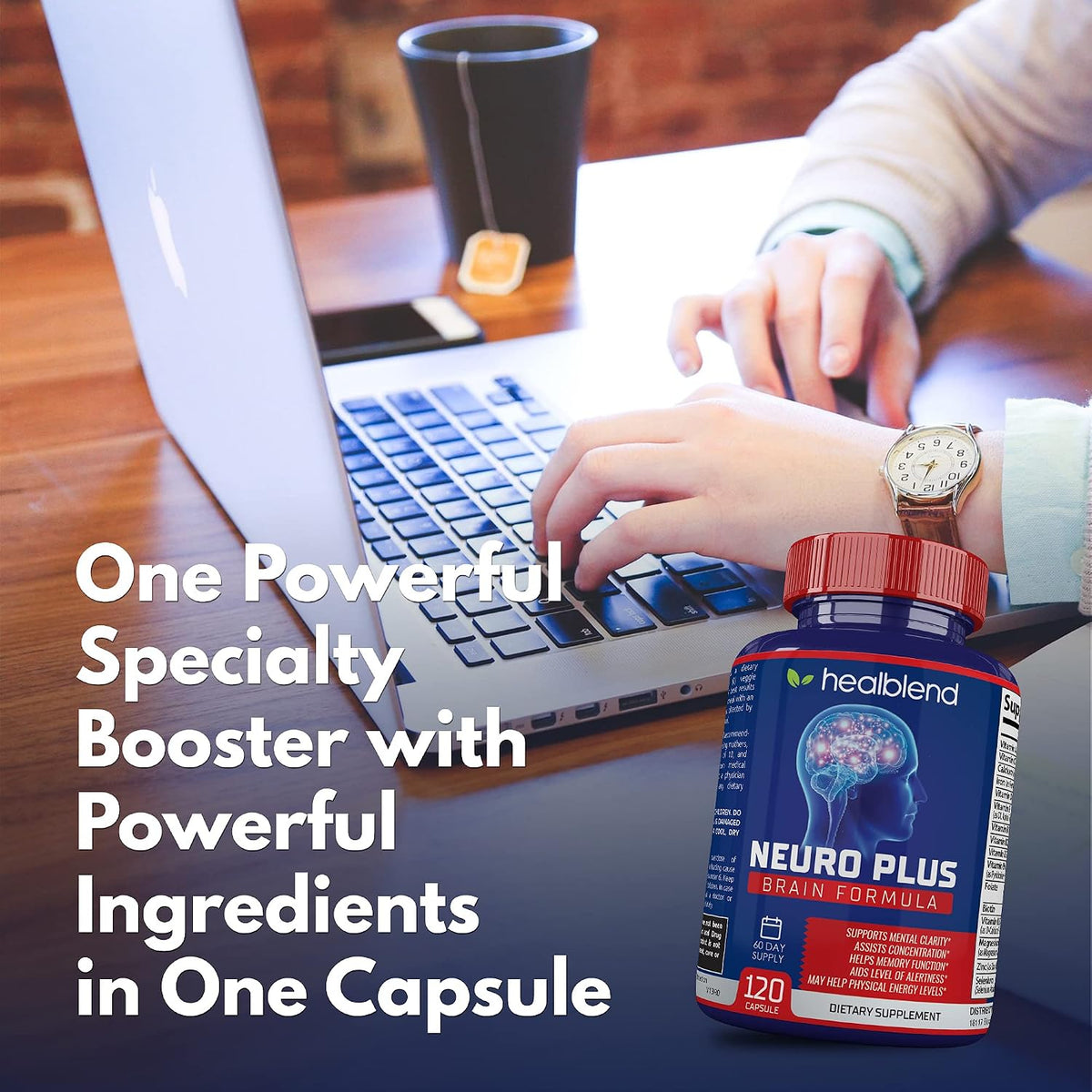 Neuro Plus Brain & Focus Formula - Nootrópico para Cerebro, Concentración y Claridad Mental - 120 Cápsulas – Image 7