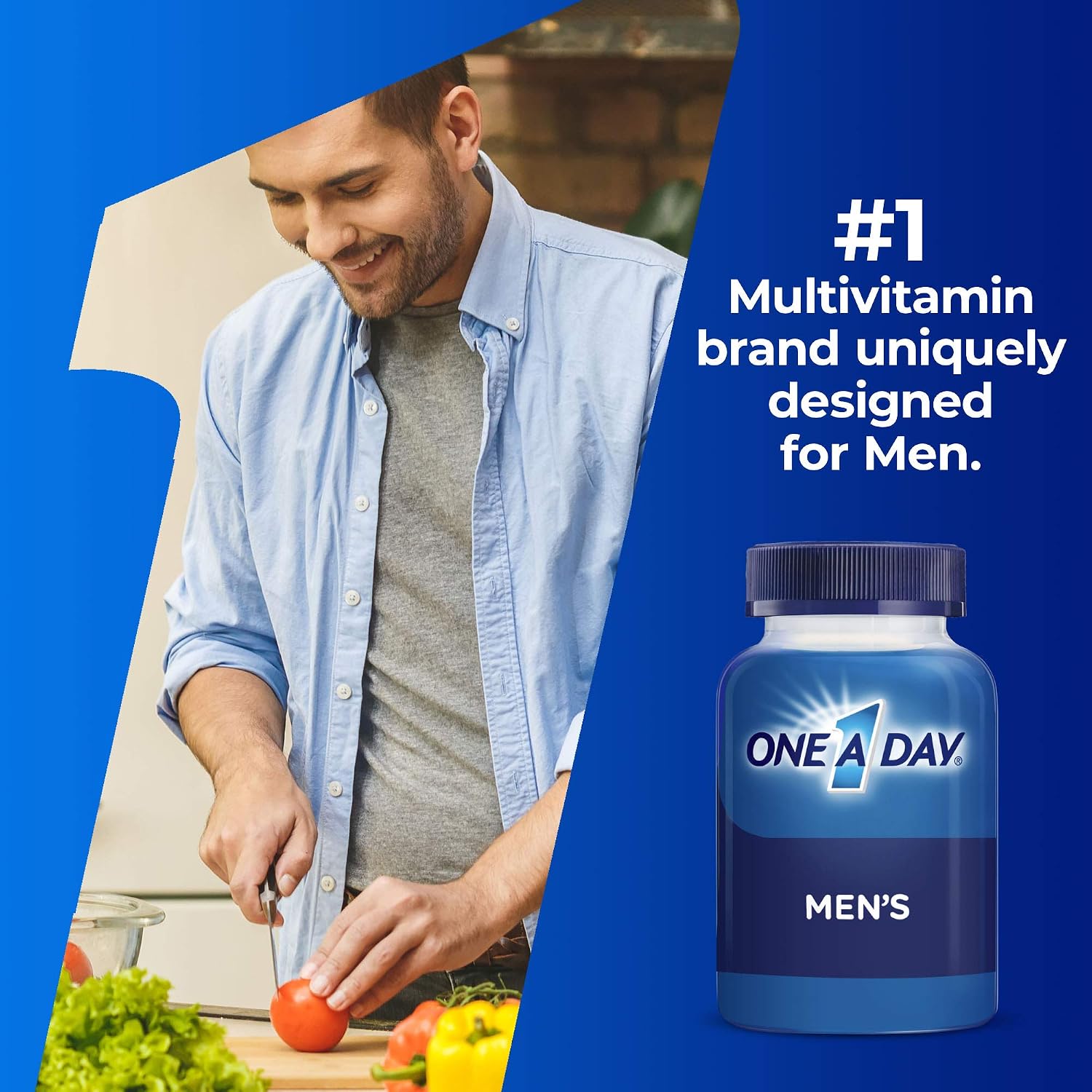 One-A-Day Men's Pro Edge Multivitamínico Completo para Hombres - 200 Comprimidos (4 Envases de 50)