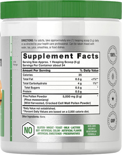 Horbäach Polen de Pino en Polvo 5000 mg | – No OGM: libre de organismos genéticamente modificados. – Image 2