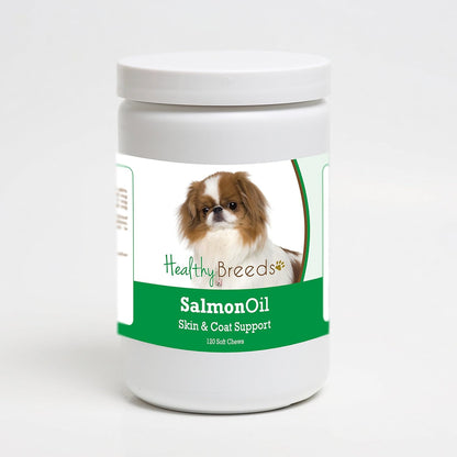 Healthy Breeds Japanese Chin Salmon Oil Soft – Piel y pelaje: Ayuda a mantener una piel hidratada y un pelaje – Image 1