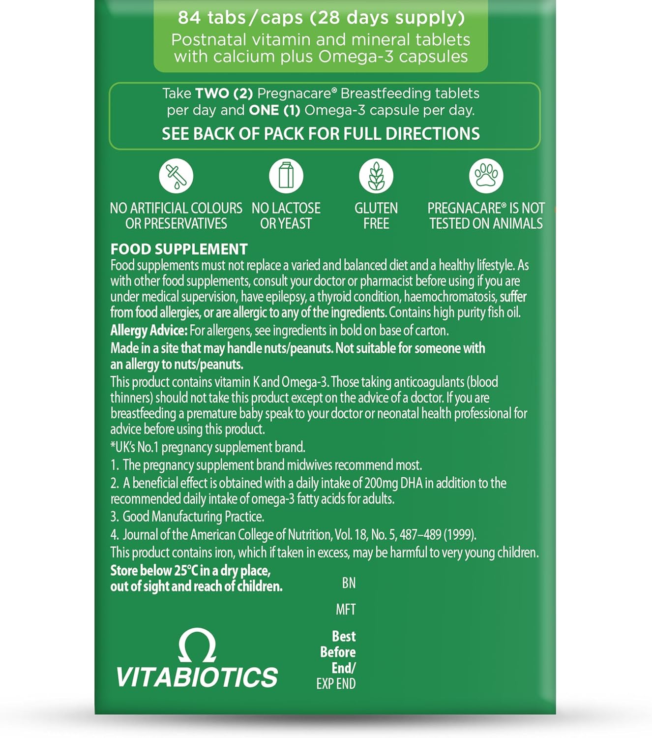 Vitabiotics Pregnacare Lactancia - 84 Comprimidos