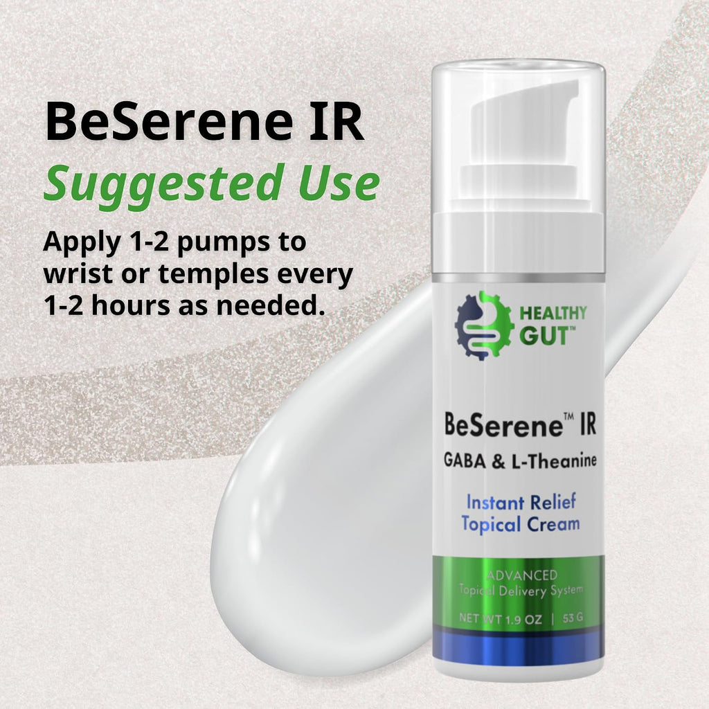 Healthy Gut BeSerene IR Crema Tópica de Alivio Instantáneo con GABA y L-Teanina, 54g