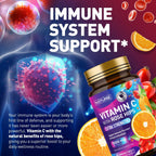 Built by Nature Vitamina C Masticable con Escaramujo - 1000 mg - Sabor Naranja - 60 Comprimidos