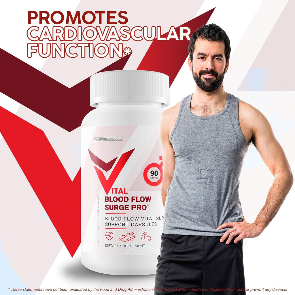 Vital Blood Flow Surge Pro - Fórmula Mejorada - Cápsulas Avanzadas para la Circulación Sanguínea