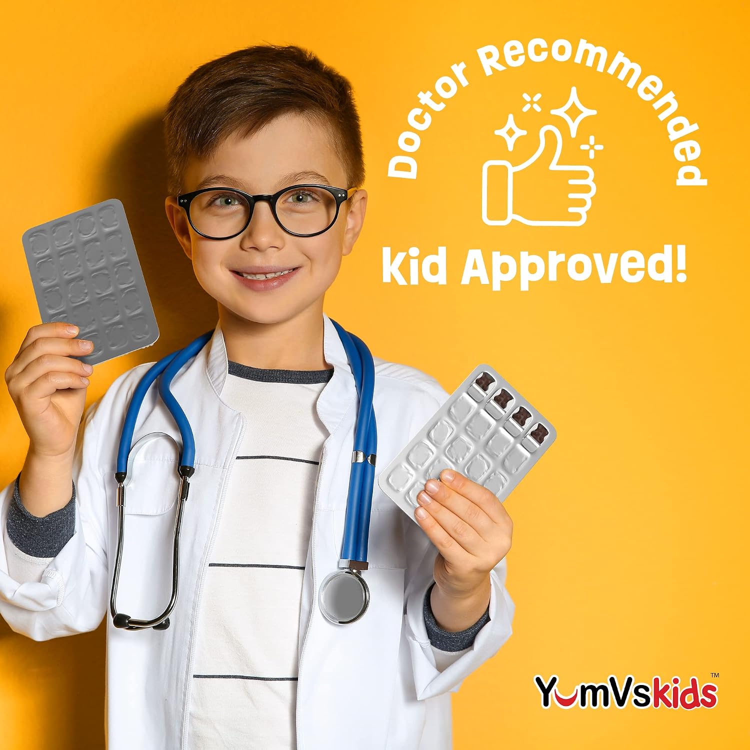 YUM-V'S Ositos de Chocolate Multivitamínicos para Niños - 60 Ositos de Chocolate Multivitamínicos