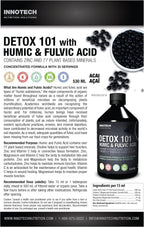 INNOTECH Nutrición Desintoxicante 101 con Ácido Húmico y Fúlvico, Acai y Té Verde - 500 ml