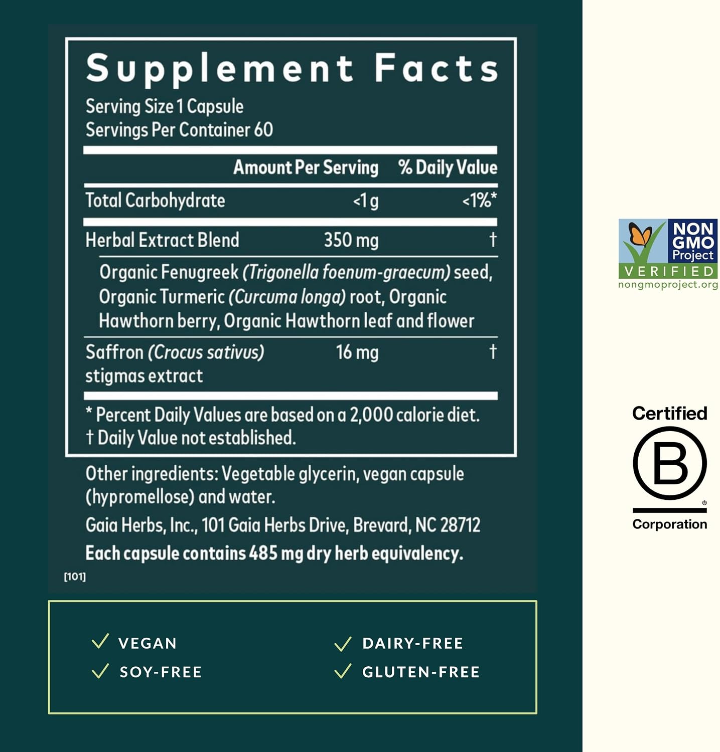 Gaia Herbs Period Cycle Serenity - 60 Cápsulas Veganas Líquidas