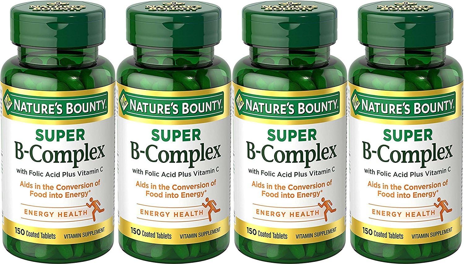 Nature's Bounty B-Complex with Folic Acid and Vitamin C, 150 Tablets