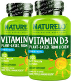 NATURELO Vitamina D3 2500 IU - 120 Cápsulas - Vegana de Líquen