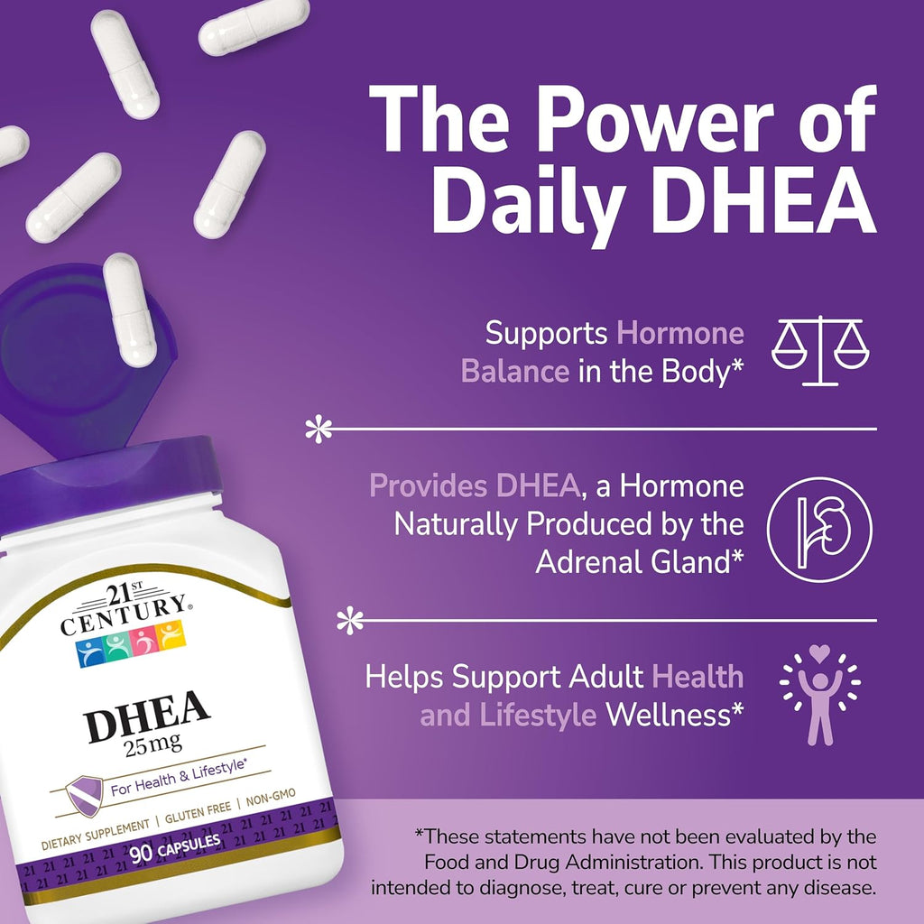 DHEA 25 mg Cápsulas (90 Unidades) – 21st Century