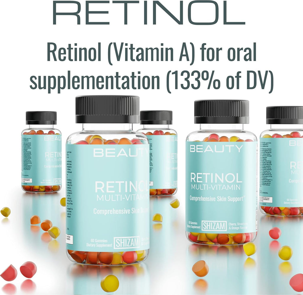 SHIZAM Gominolas de Vitamina A Retinol con Multivitaminas para Piel Radiante