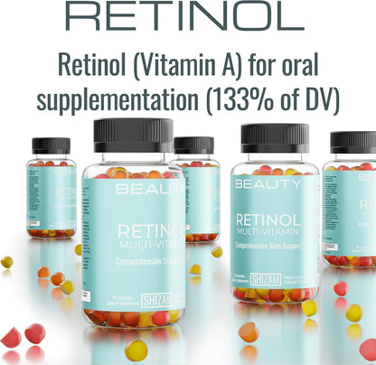 SHIZAM Gominolas de Vitamina A Retinol con – Vitaminas del grupo B (B5, B6, B7, B9, B12): contribuyen al – Image 2
