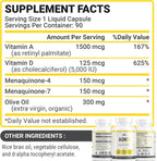ADK 5 Suplemento con Vitaminas A, D3 y K2 (MK7+MK4) - 90 Cápsulas Líquidas Vegetarianas