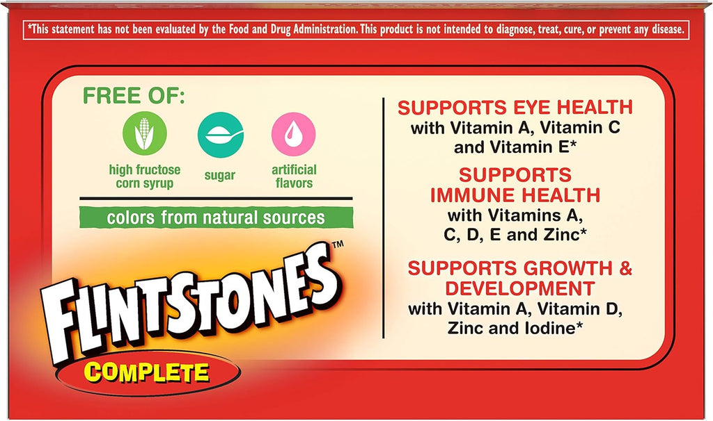 Flintstones Multivitamínico Completo para Niños 60 Comprimidos Masticables