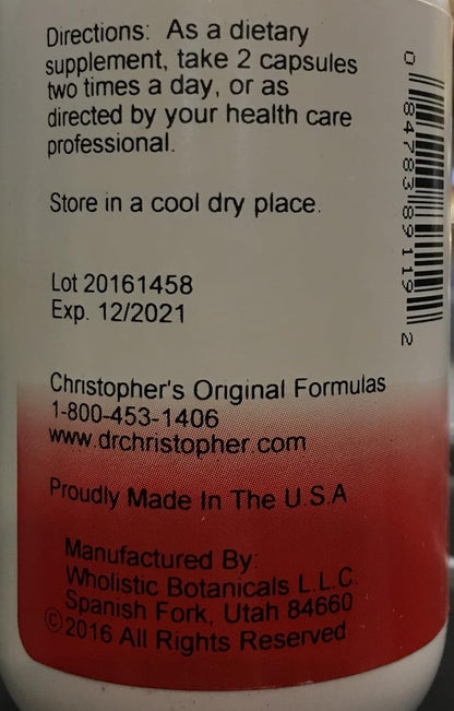 Christopher's Original Formulas Fórmula para el Pecho – 460 mg, 100 Cápsulas Vegetales – Image 2