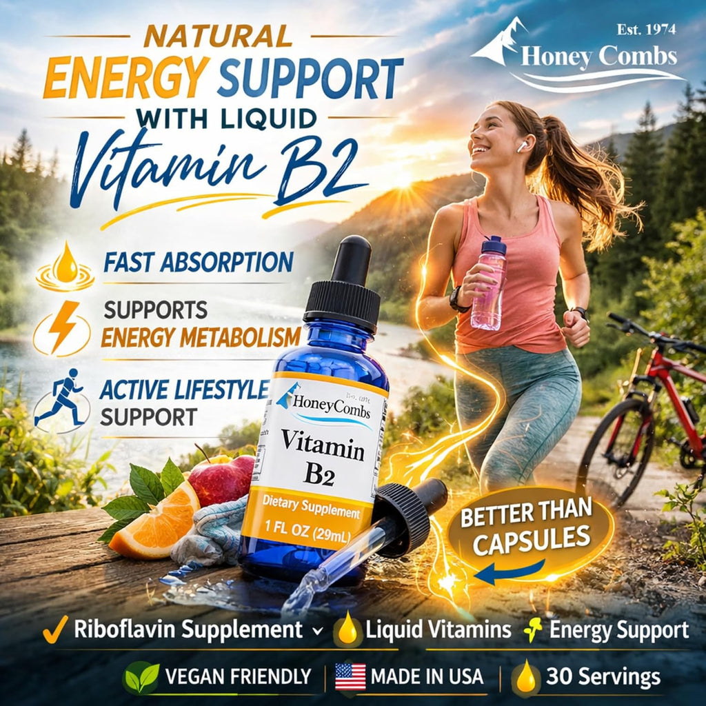 HoneyCombs Vitamina B2 Líquida - Riboflavina - 30 ml