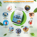 Methylated Men's Multivitamins - Multivitamínico Diario para Hombres con 44 Alimentos Orgánicos Integrales y Nutrientes Fermentados