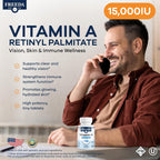 Freeda Vitamin A 15,000 IU – Retinyl Palmitate – Vegan, Kosher – Vision, Skin & Immunity Support – 250 Tablets